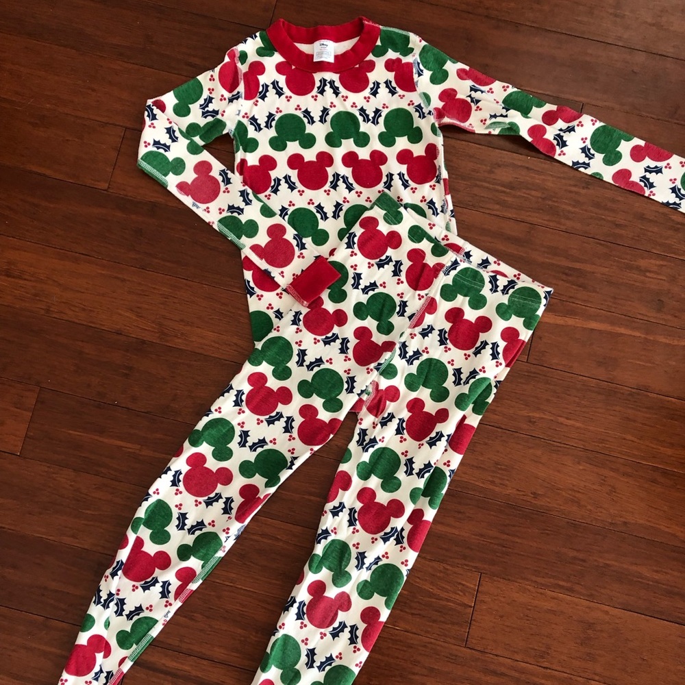 Hanna Andersson Mickey Mouse Christmas Pajamas size 10 or 140